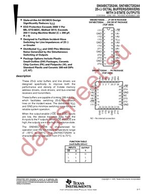 SN74BCT25244NT datasheet  